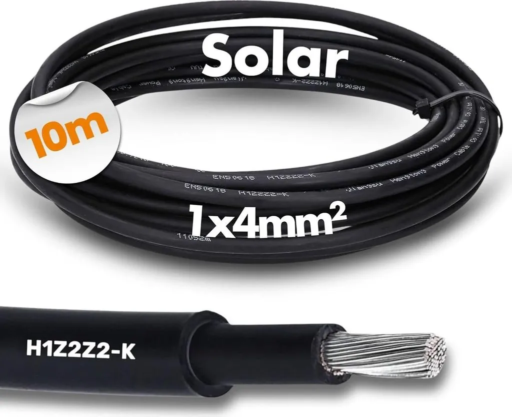 Câble solaire Lapp 4 mm² 10m pour stopper les pertes d'énergie solaire