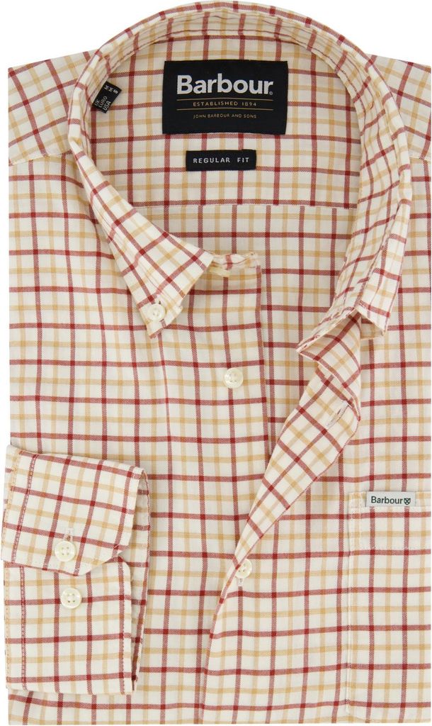 Barbour Hemd, normale Passform, leger, rot kariert