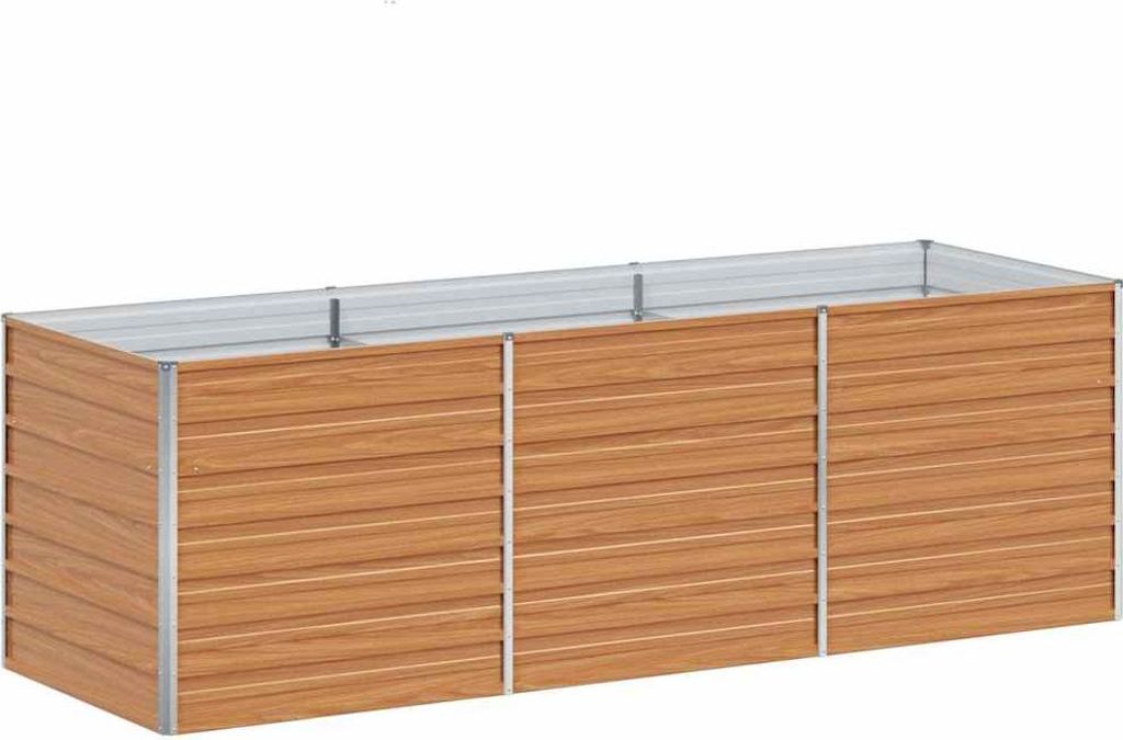 vidaXL Hochbeet Hellbraun 240 x 80 x 77 cm Verzinkter Stahl