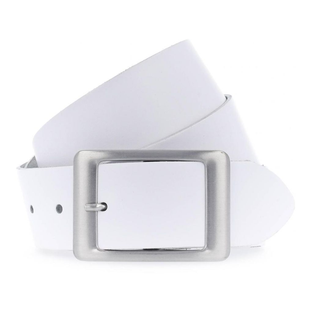 Vanzetti Leder Gürtel Classics 40mm Leather Belt W90 White weiß