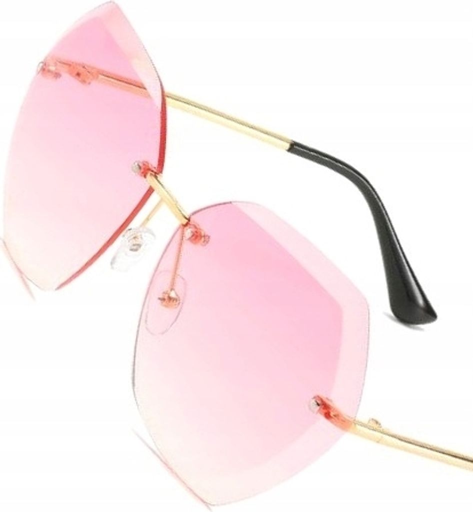 Sonnenbrille - Damen-Sonnenbrille - Sommer-Styling - UV-Schutz - Hochwertige Materialien - Cat-Eye-Design - Groß - Rahmenlos