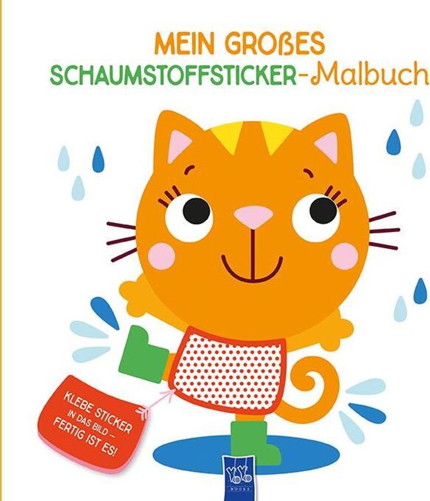 Mein großes Schaumstoffsticker-Malbuch - Katze