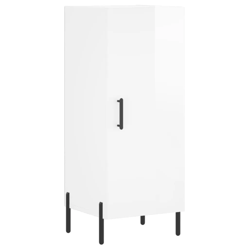 Mobile Credenza Bianca Lucida 34,5 cm vidaXL - Design Slim per Interni - 3