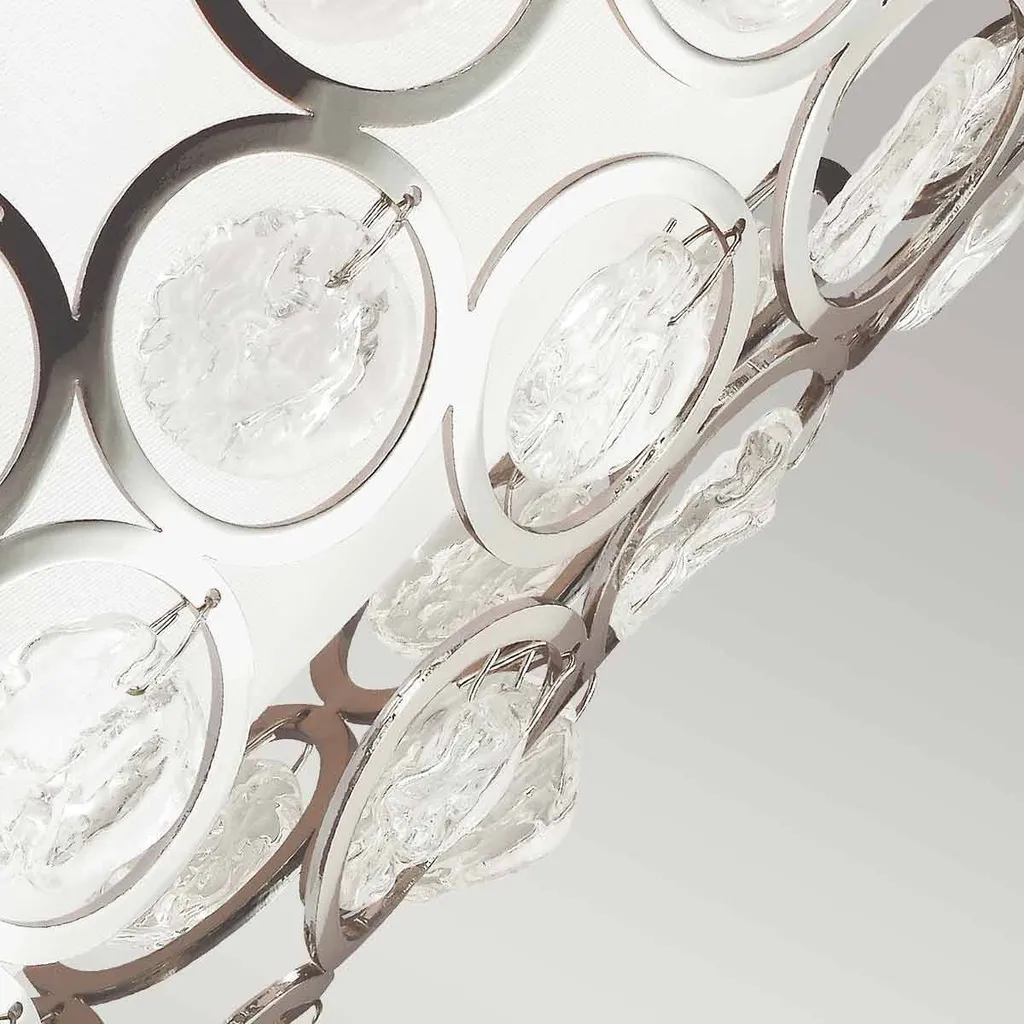 Applique murale design Lexi en verre transparent et finition nickel poli - 4