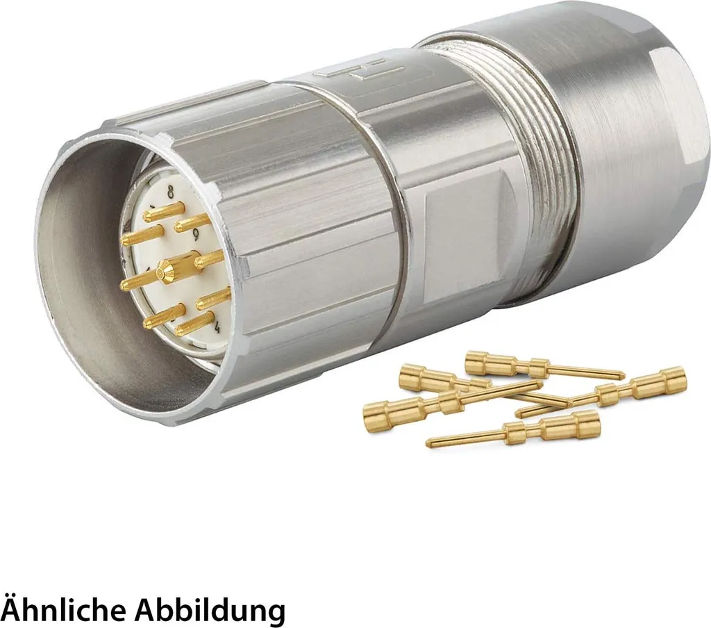 SET HUMMEL incl. contatti M23 Connettore per cavo di segnale, inserto a crimpare diritto Numero di poli 9 poli 1+8, pin Uscita cavo