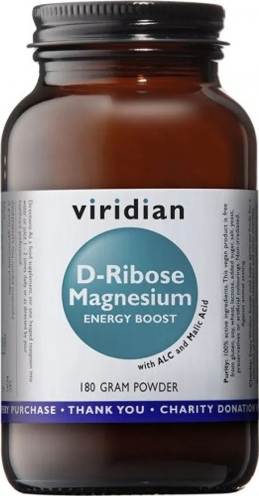 Poudre de D-Ribose et Magnésium 180g pour la vitalité active