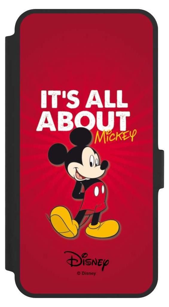 NIVOCASE Klapphülle für Samsung Galaxy A36 5G Handyhülle aus Kunst Leder NIVOflip schwarz Disney Maus Offizielles Lizenzprodukt