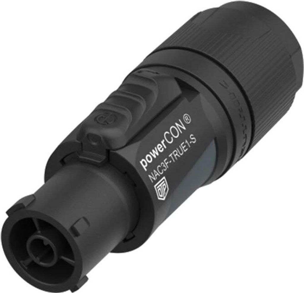 Neutrik NAC3F-TRUE1-S, powerCON, Čierna, Priamy, Meď, IP65, Obrázok produktu 