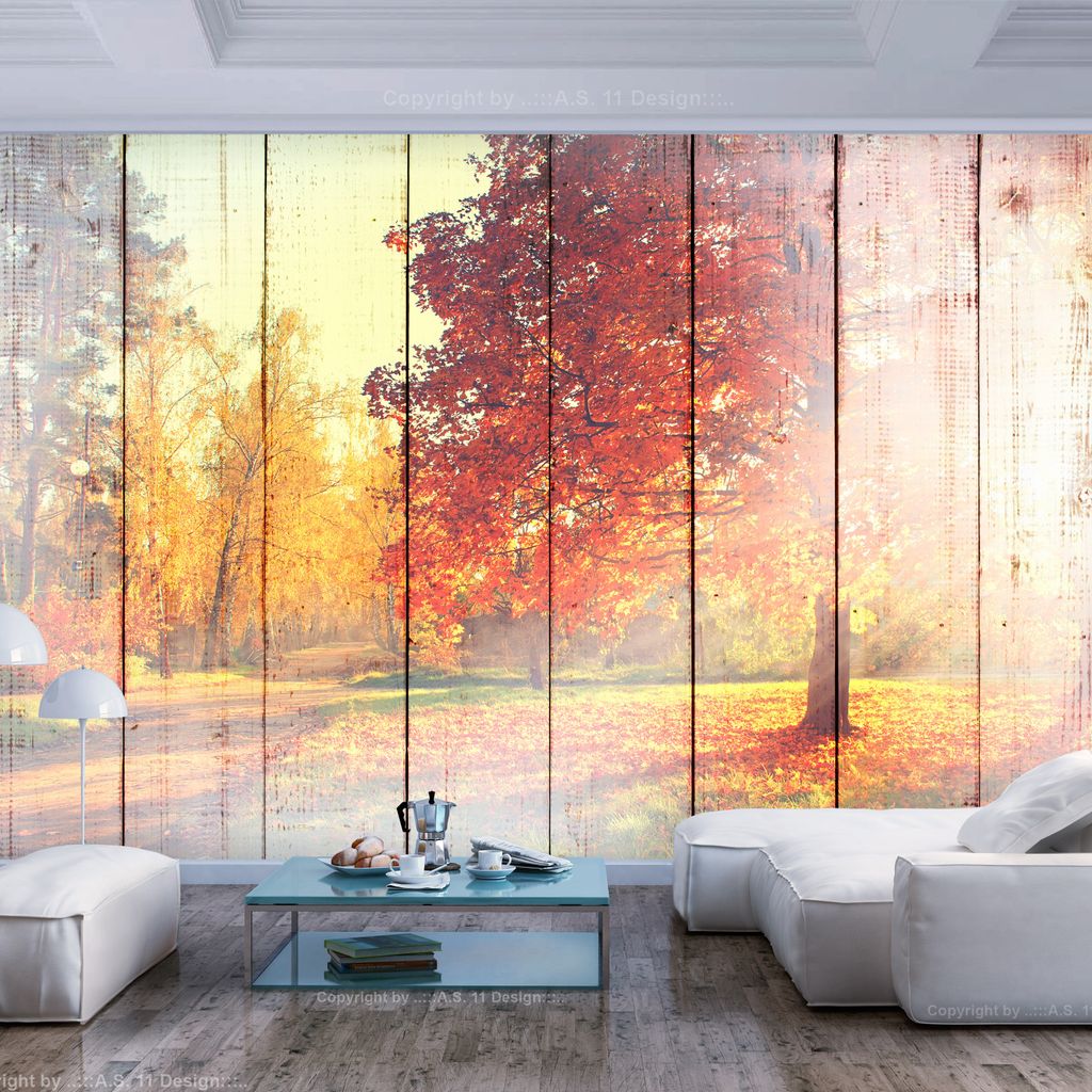 Basera Selbstklebende Fototapete Waldmotiv f-C-0182-a-a, mit UV-Schutz, 343x245 cm