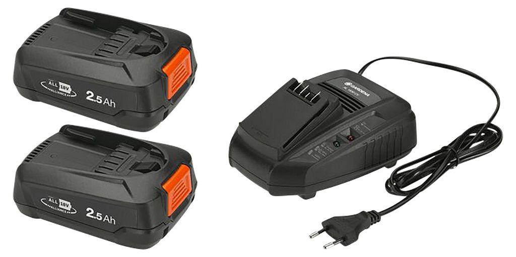 Gardena Starter-Kit P4A 2 x PBA 18V/45 2,5 Ah + AL 1830 CV