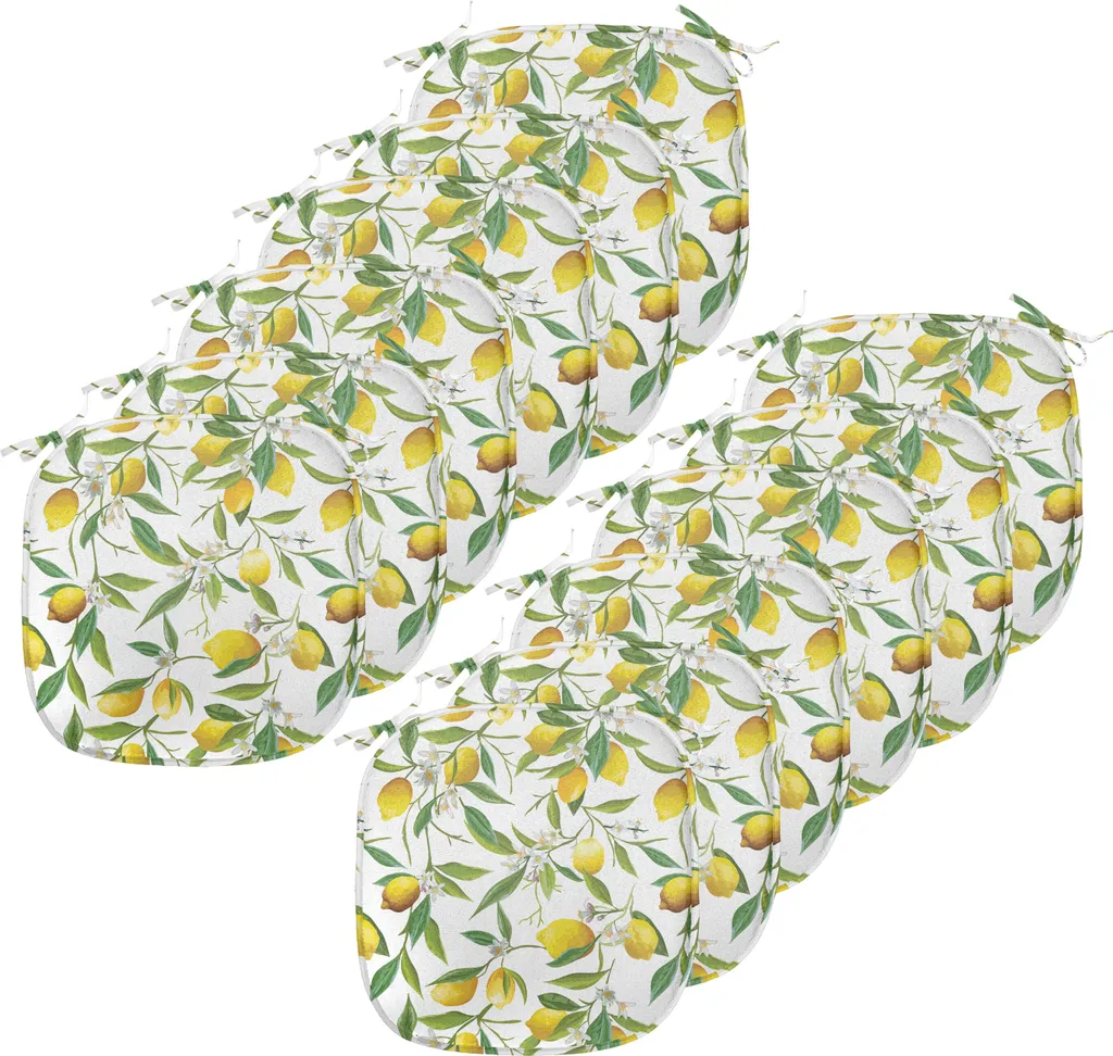 Cuscini Sedie ABAKUHAUS Pack 12: Impermeabili 40x40 Lemon Woody