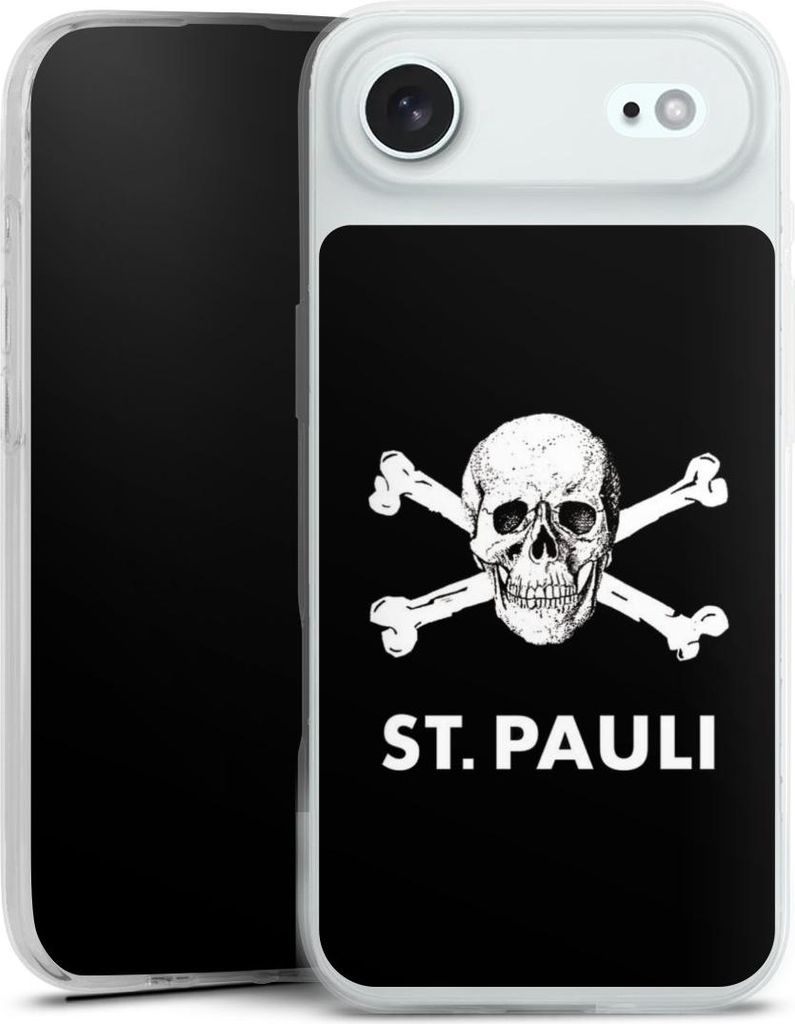 DeinDesign Slim Hülle für Apple iPhone Air Silikon Case Ultra Dünn Handyhülle FC St. Pauli Offizielles Lizenzprodukt Totenkopf
