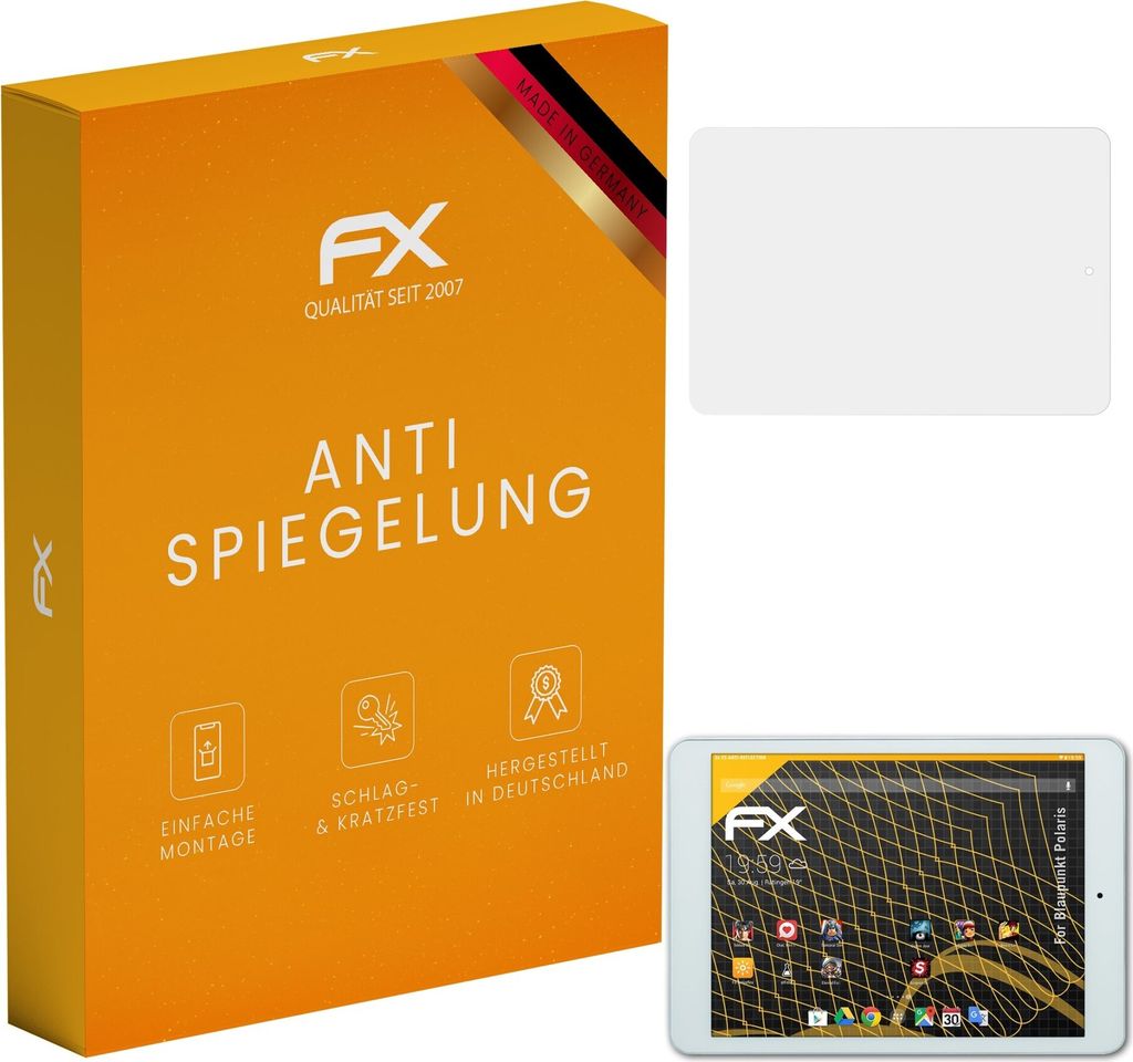 atFoliX FX-Antireflex 2x Schutzfolie kompatibel mit Blaupunkt Polaris Displayfolie