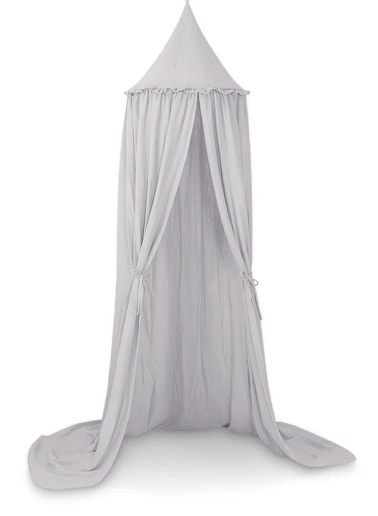 Ciel de lit Gris anti-insectes en mousseline 260 cm My Sweet Baby