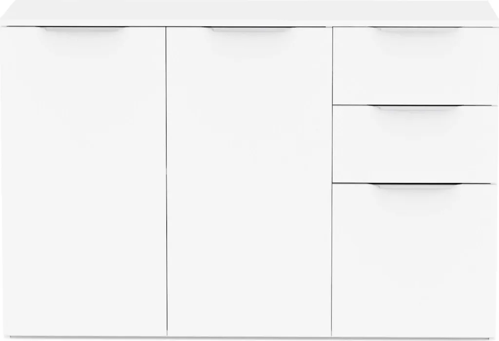 Buffet de Rangement Blanc GHOST avec 3 Portes et 2 Tiroirs L119,5 cm