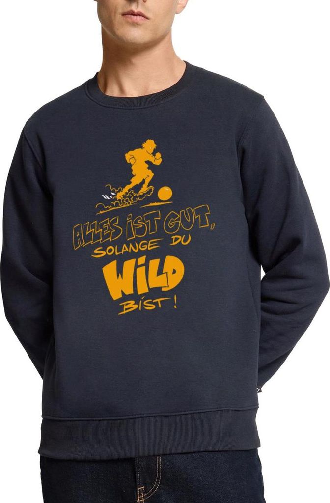 Spreadshirt Die Wilden Kerle Spruch Motto Herren Premium Pullover, XL, Navy