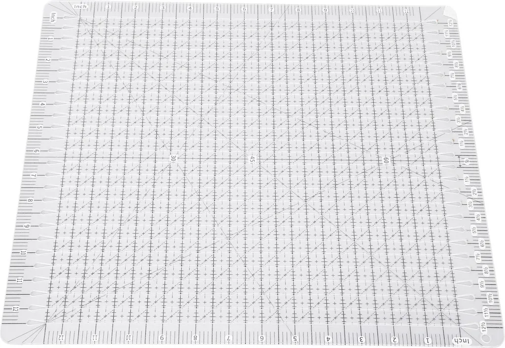 Règle quilting bicolore multifonctionnelle en acrylique épais