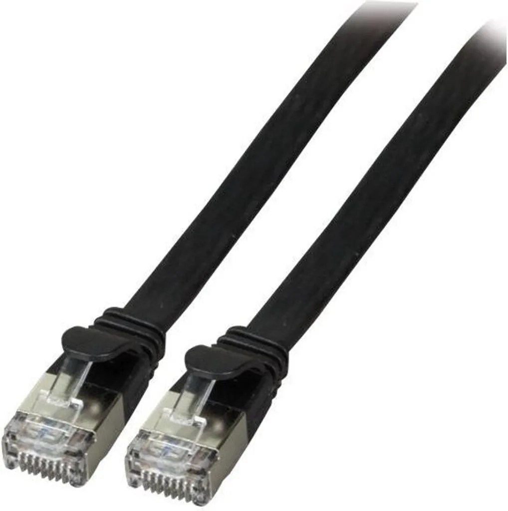 EFB K5545SW.1 EFB RJ45 Flachpatchkabel U/FTP, Cat.6A, PVC, 1m, schwarz