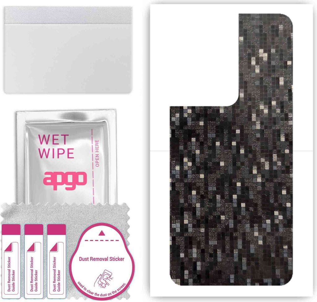apgo Rückseite Schutzfolie, Skin, kompatibel mit Oppo Reno9 Pro, Hinten Displayschutzfolie aus Vinylfolie, kratzfest, einfache Montage - Carbon Bl...