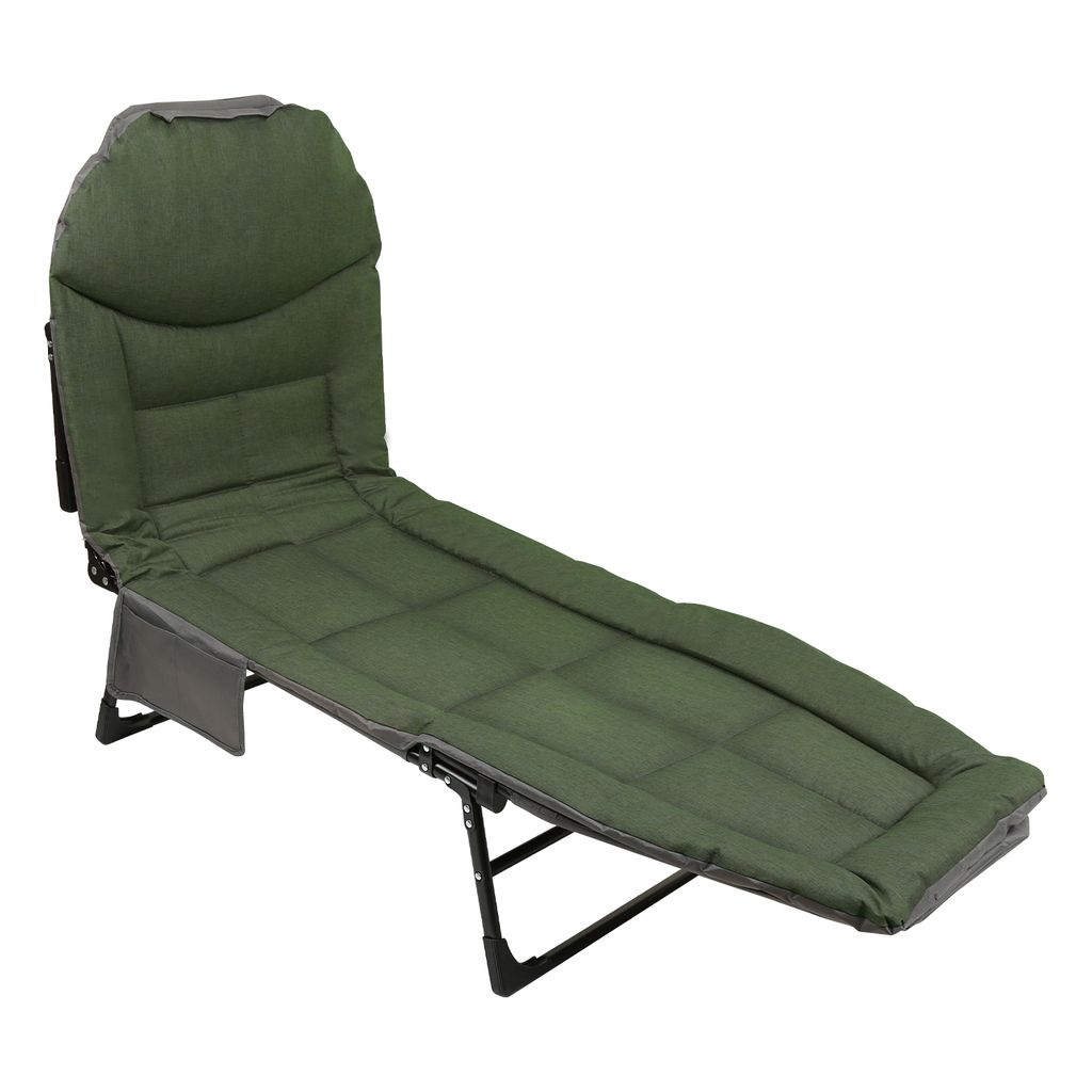Yakimz Karpfenliege Bedchair Angelliege Feldbett Campingliege Klappbar mit Aufbewahrungstasche XXL 195 x 65 x 32 cm