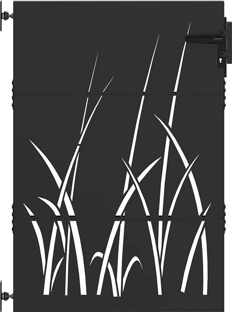 vidaXL Gartentor Schwarz 85 x 150 cm Pulverbeschichteter Stahl