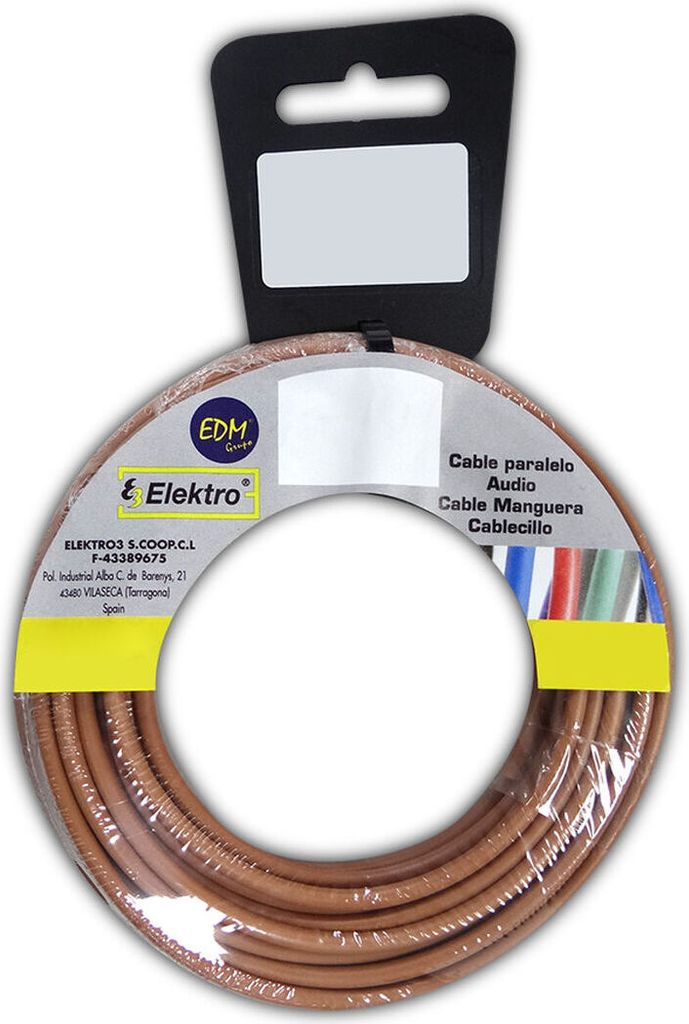 EDM 28602 Paralleles Schnittstellenkabel 28602 Braun 25 m Ø 6 mm