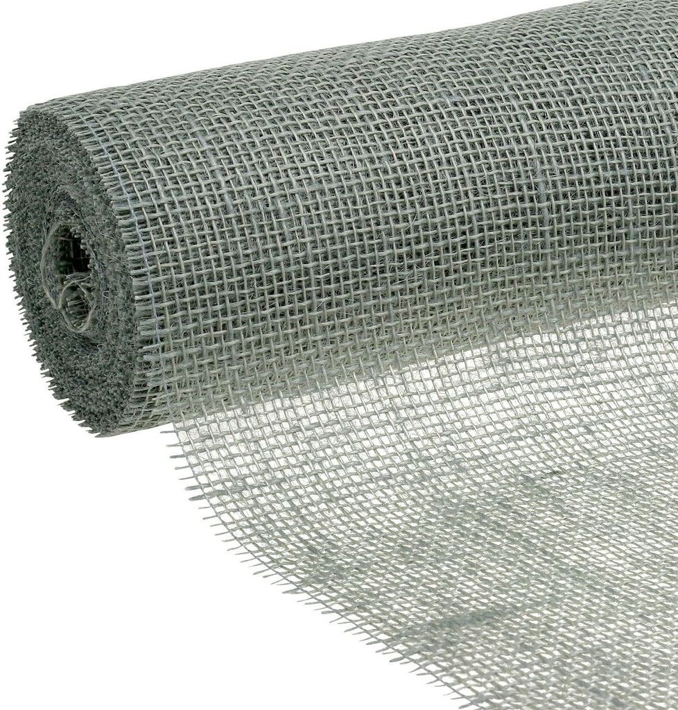 Tischläufer Juteband Blaugrau 30cm 10m - Rustikaler Dekostoff, Natürliches Design, Robust & Vielseitig