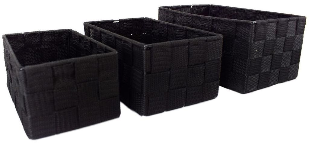 3er-Set geflochtene Aufbewahrungsboxen für Badezimmer Produktbild 