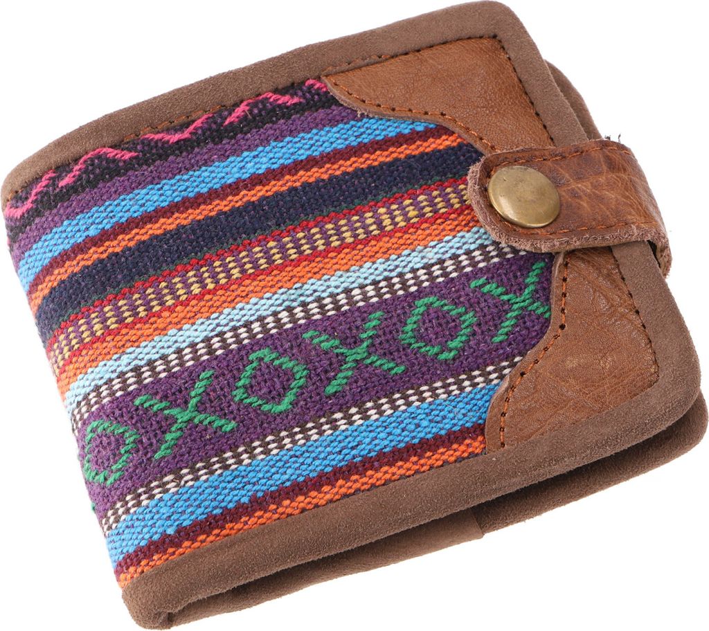 Boho Ethno Portemonnaie Retro, Vintage Geldbeutel - Produktbild 