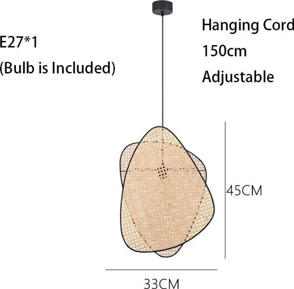 Lampadaire LED en rotin noir D33cm Gaia, lumière variable pour salon
