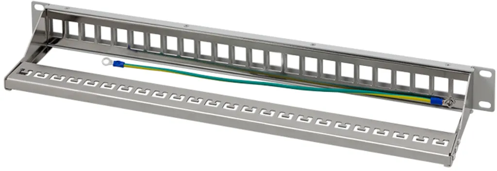LogiLink NK4057 Pannello Patch 24 Porte Grigio Chiaro per Rack 19"