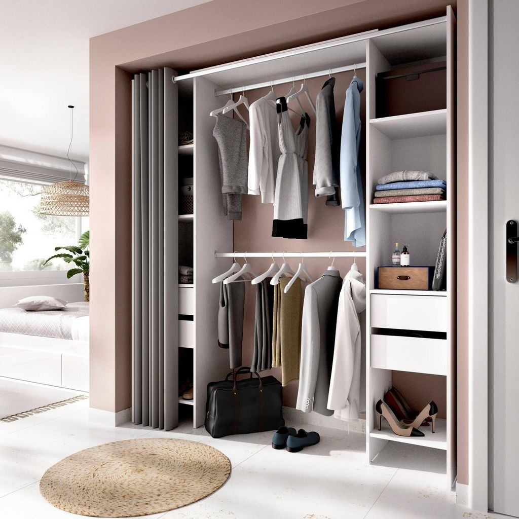 kleiderschrank dmanari, struktur für begehbaren