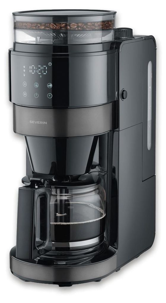SEVERIN S-Taste AromaOne Kaffeemaschine mit Mahlwerk und Glaskanne KA 4830