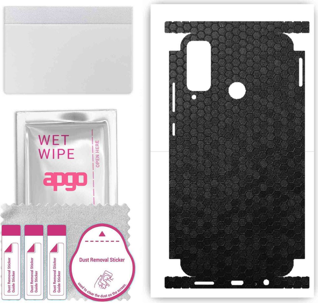 apgo Rückseite + Seiten Schutzfolie, Skin, kompatibel mit Honor Play 4T, Hinten Displayschutzfolie aus Vinylfolie, kratzfest, einfache Montage - S...