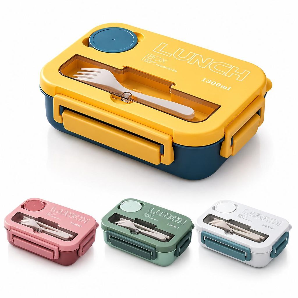 KANDONEX Brotdose mit Fächern 1300ml – Große Lunchbox Produktbild 