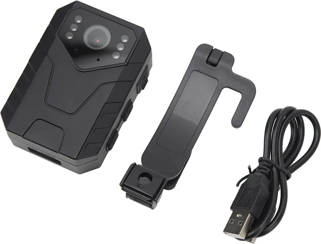Caméra de Corps Portable 4K avec Clip Rotatif et Mode Nocturne Infrarouge