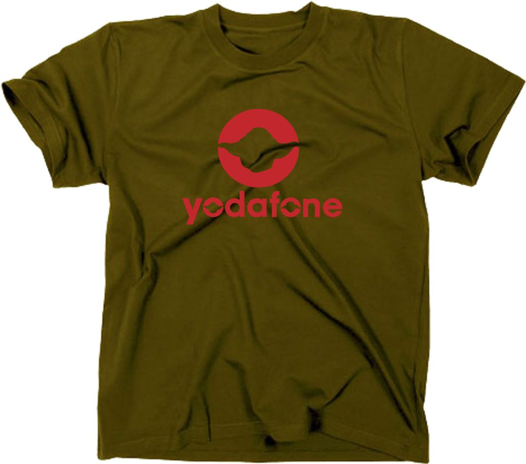 Styletex23 T-Shirt Yodafone Fun Logo, Oliv, XL