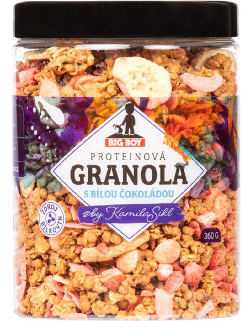 Big Boy Protein granola with white chocolate @KAMILASIKL 360 g weiße Schokolade / Protein Snacks / Knuspriges Protein-Granola mit Schokoladenstüc...