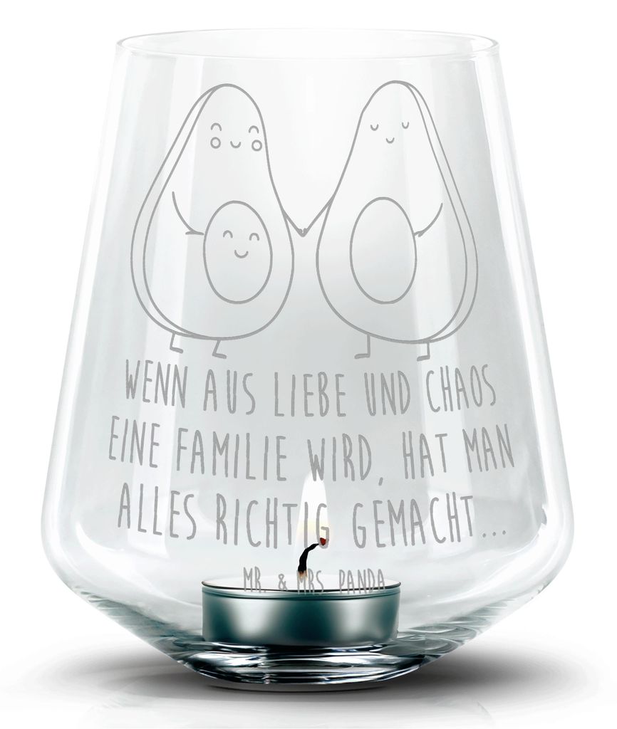 Mr. & Mrs. Panda Laterne Avocado Pärchen - Transparent - Produktbild 