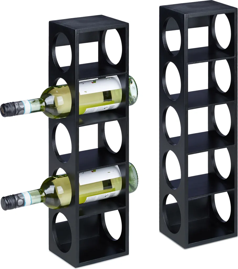 Étagère à vin noire empilable en métal, rangement pour 12 bouteilles de vin