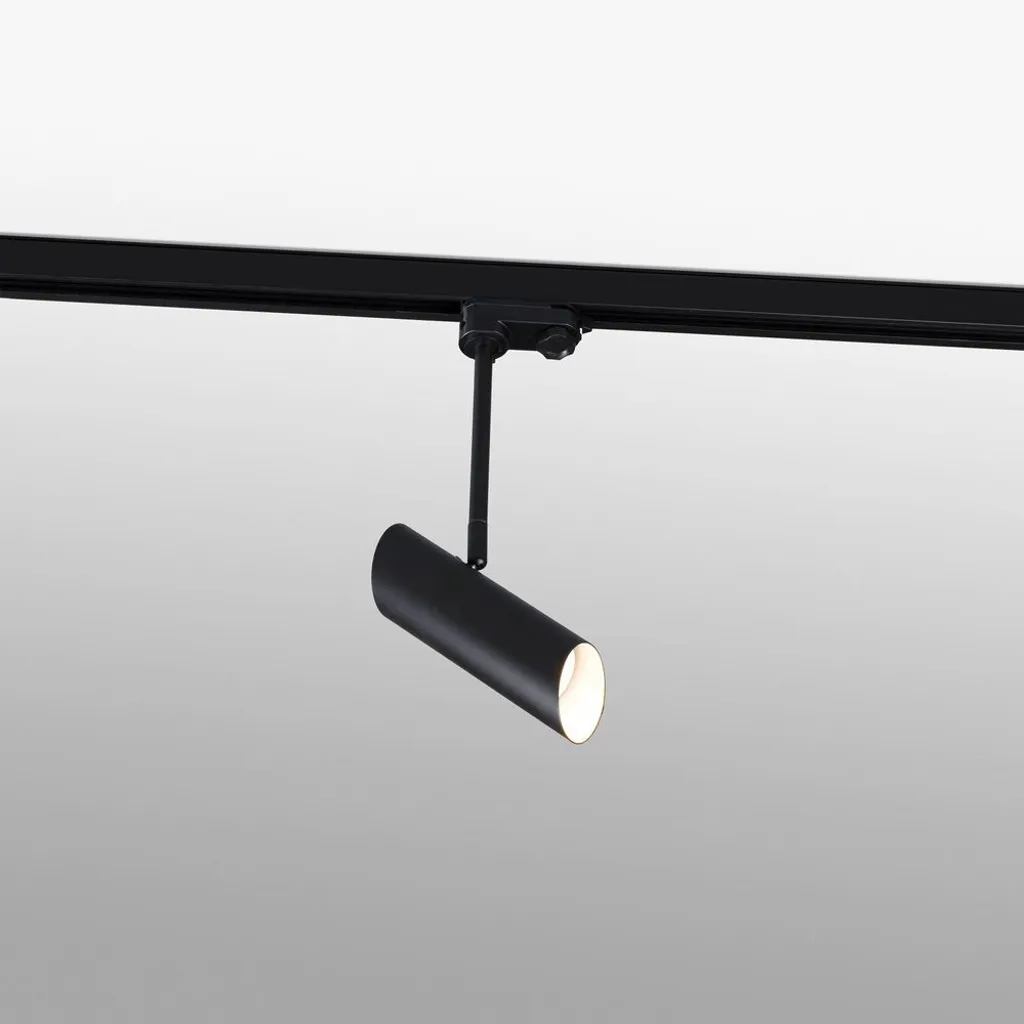 Spot triphasé sur rail LINK GU10 11W noir pour éclairage directionnel