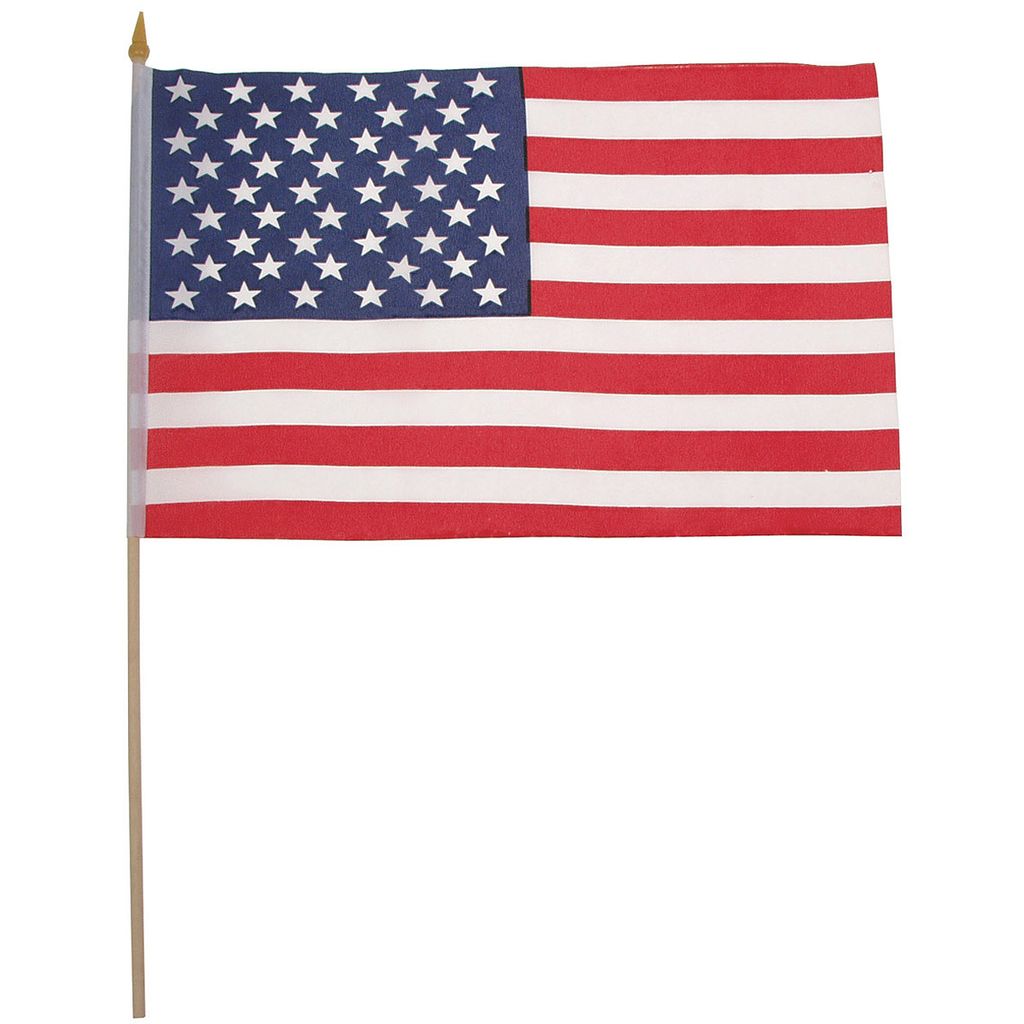 Vlajka USA s dřevěnou rukojetí Obrázek produktu 