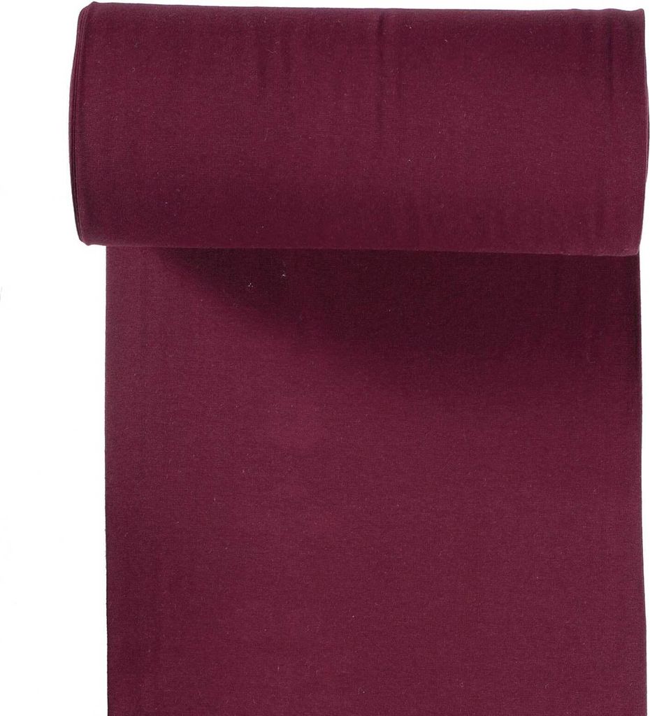 10m Rolle Bündchenstoff Uni 35/70cm Schlauchware Jersey Bezugsstoff