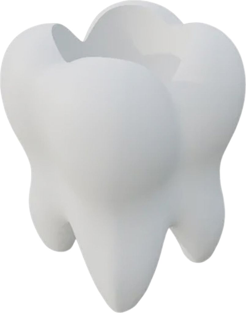 Zahnbürstenständer, hohe Haltbarkeit, große Kapazität, zahnförmig, Mehrzweck-Zahnpasta-Schreinbehälter, Schreibtisch-Organizer