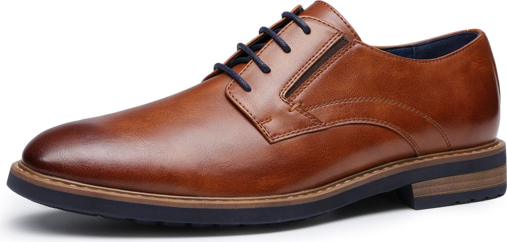 Bruno Marc Herren Anzugschuhe Klassische Business Schnürhalbderby ins Büro,Farbe: BRAUN, Größe: 44