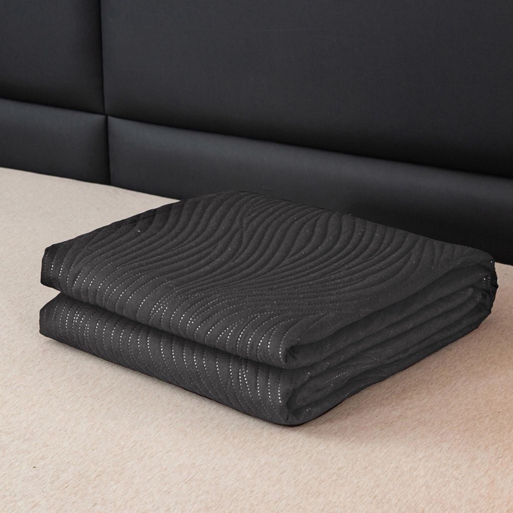 FEBE Tagesdecke Bettüberwurf 240x220 cm Dunkelgrau Überwurfdecke Sofadecke Sofaüberwurf Flauschig Mikrofaser Zimmer Deko Throw Blanket