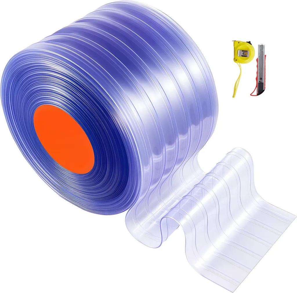 Protection de porte pour supermarché en rideau PVC 45,72m isolation thermique