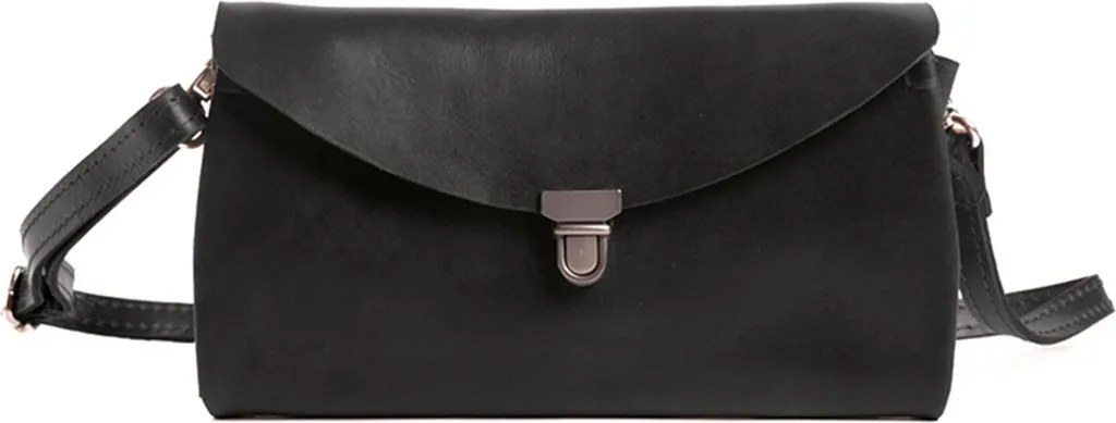 Clutch Harold's Fold in Pelle Nera | Pochette Handbag di Lusso Accessibile