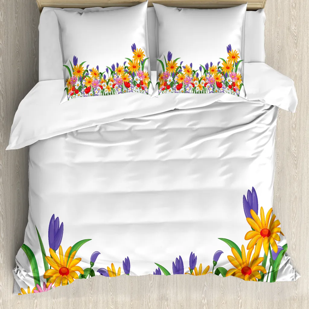 Copripiumino ABAKUHAUS Tulipani 155x220: Comfort Antiacaro e Colori Vivi