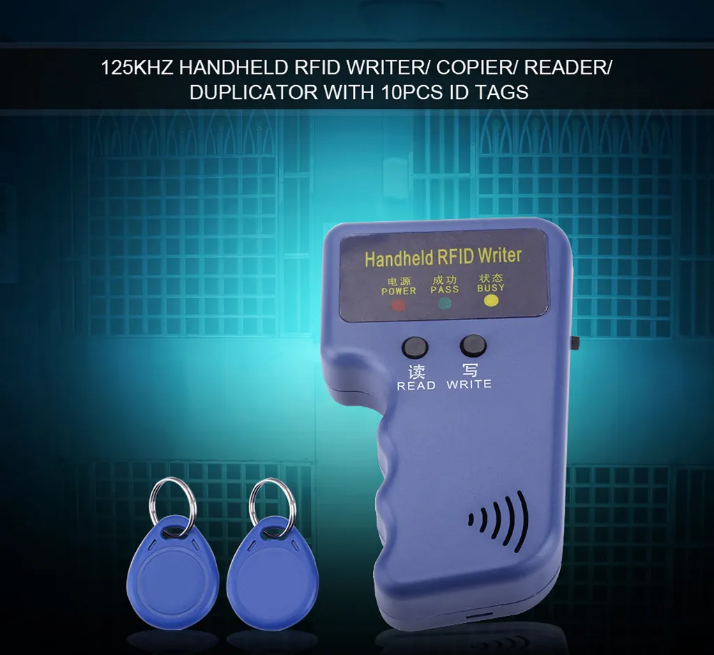 Copia Badge RFID 125KHz - Duplicatore Portatile Professionale + 10 Tag
